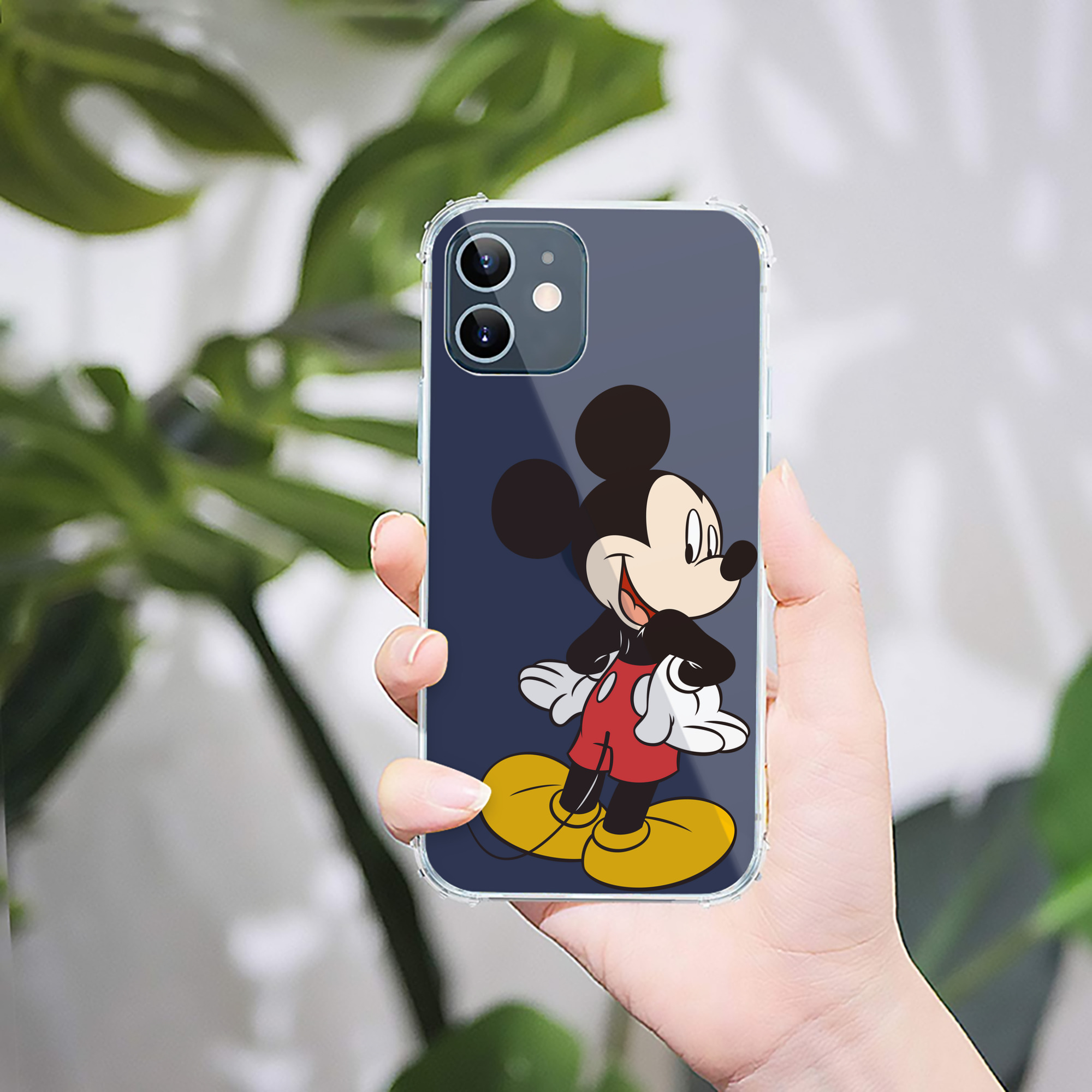 （画像用） ミッキーマウス Mickey Mouse 【iPhone 12シリーズ対応】透明スマホケース（クリアソフトケース）